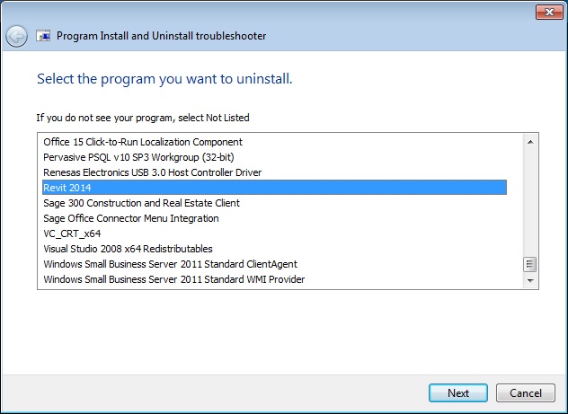 uninstall revit 2022